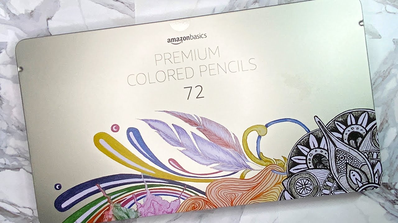 Colored Pencils from Amazon - the Amazon Basic - review + drawing of a cherry