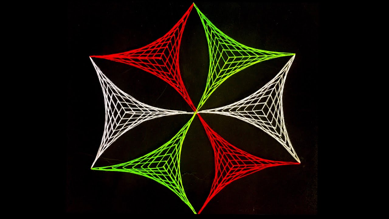 String art สอนทำ คณิตศิลป์เส้นด้าย #6