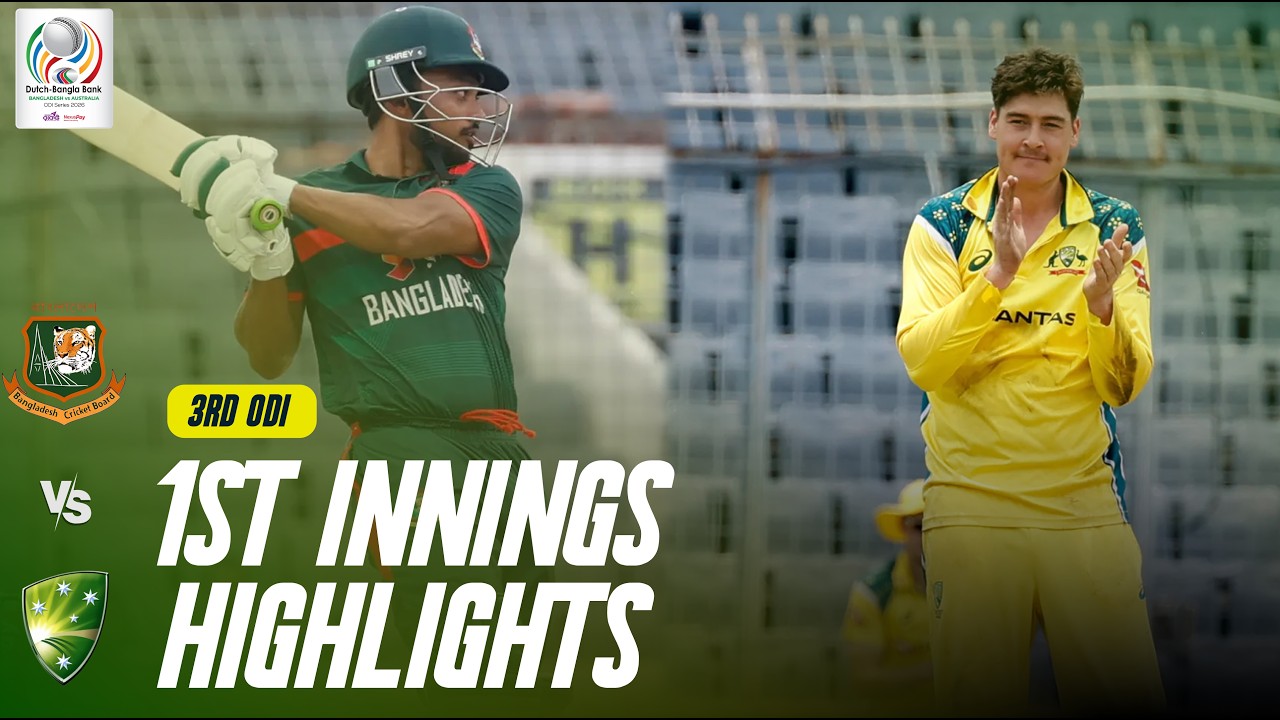 1st Innings Highlights | Bangladesh vs Australia | Match 03 | ODI Series 2026 | M9K1U
