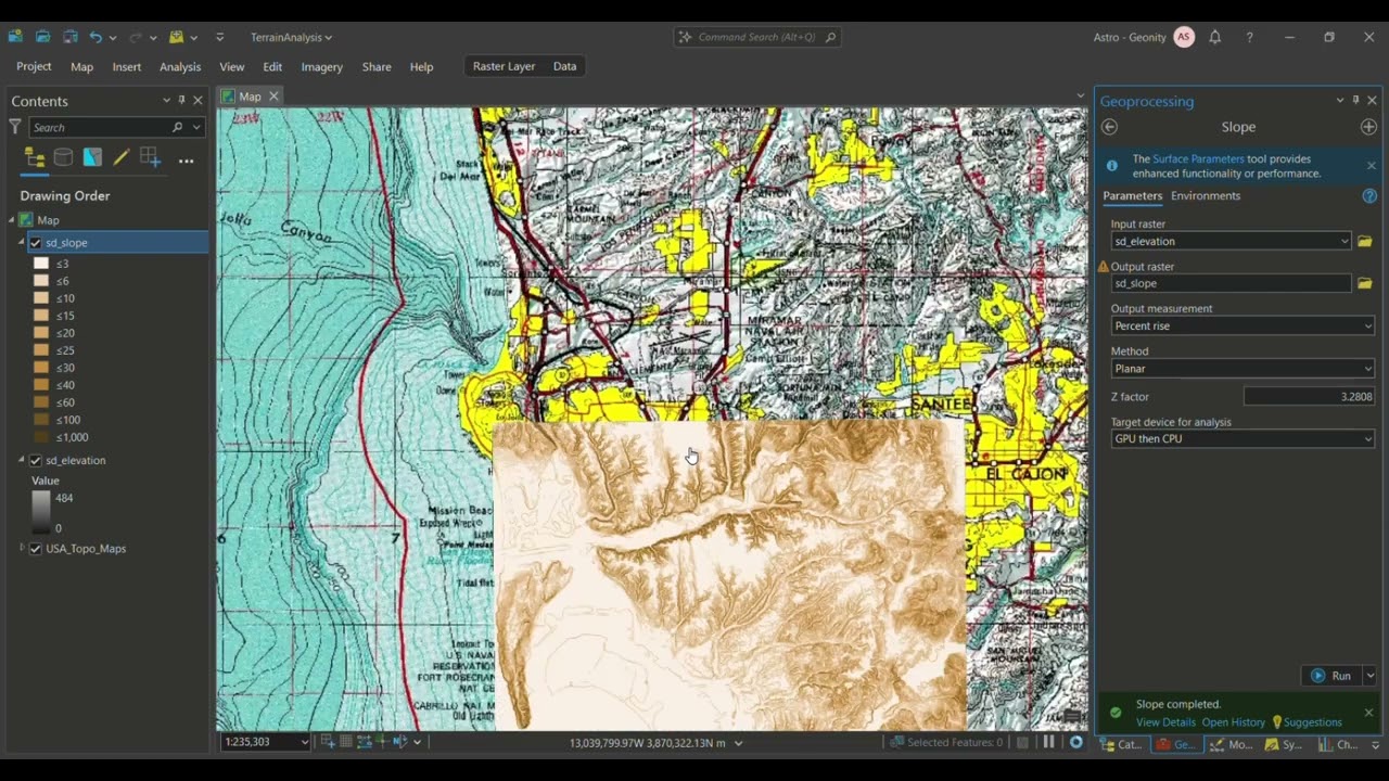 Terrain Analysis: Slope, Aspect for suitability analysis #gis #mapping #map
