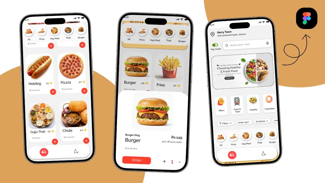 Zomato App UI/UX Redesign || Clean & Minimal Mobile App Design In FIGMA | part-01 | video-06