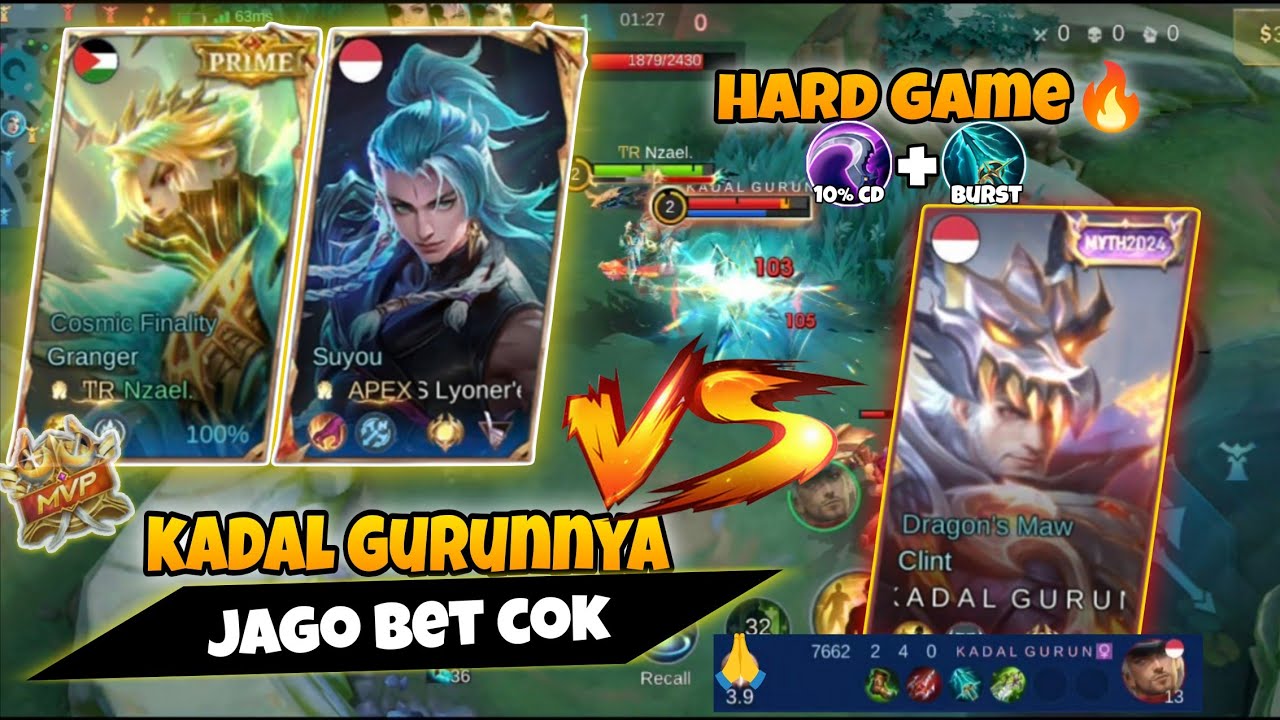 CLINT BISA NGECOUNTER GRANGER!? 😱😱MABAR BERDUA BARENG TEMAN||MOBILE LEGEND