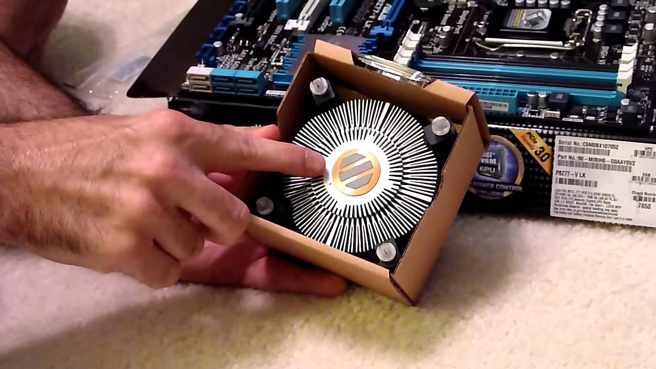 PC7: Motherboard standoffs, backplate, and processor
