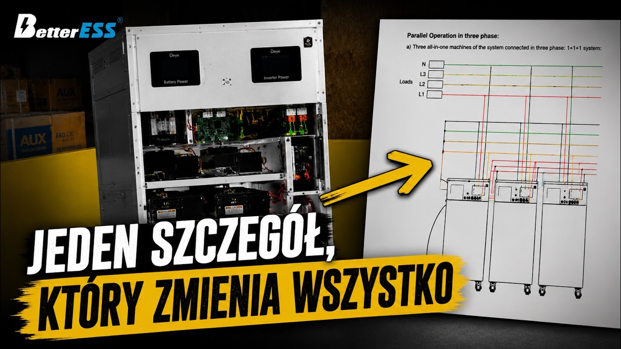 AIO 1-fazowe... ale pracuje w 3 fazach? #allinone #lfp #offgrid #Betteress #AIO #magazynenergii