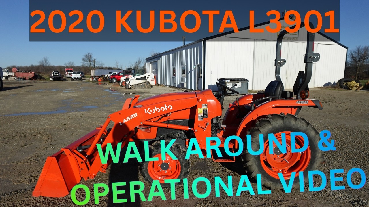 Видеообзор и демонстрация работы трактора Kubota L3901 2020 года выпуска. Цена: 19 900 долларов.