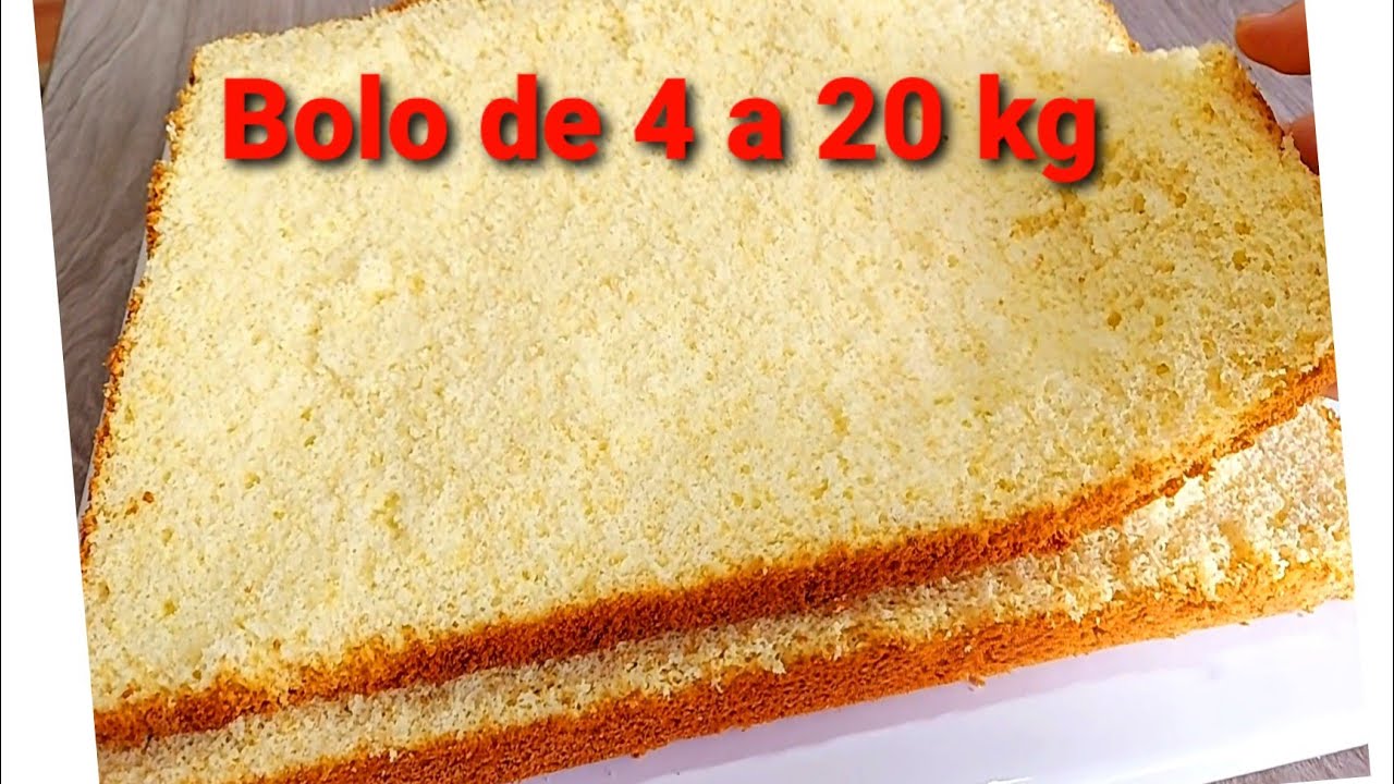 PÃO DE LÓ GRANDE - MASSA PARA BOLOS GRANDE DE Até 20 KG (Pouco ovo!) - Massa da Helena