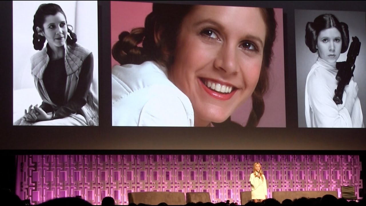 Carrie Fisher tribute at Star Wars Celebration 2017 with George Lucas, daughter Billie Lourd