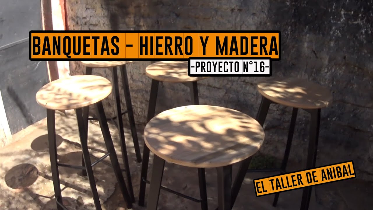 Banquetas / Taburete - Hierro y madera (estilo industrial)