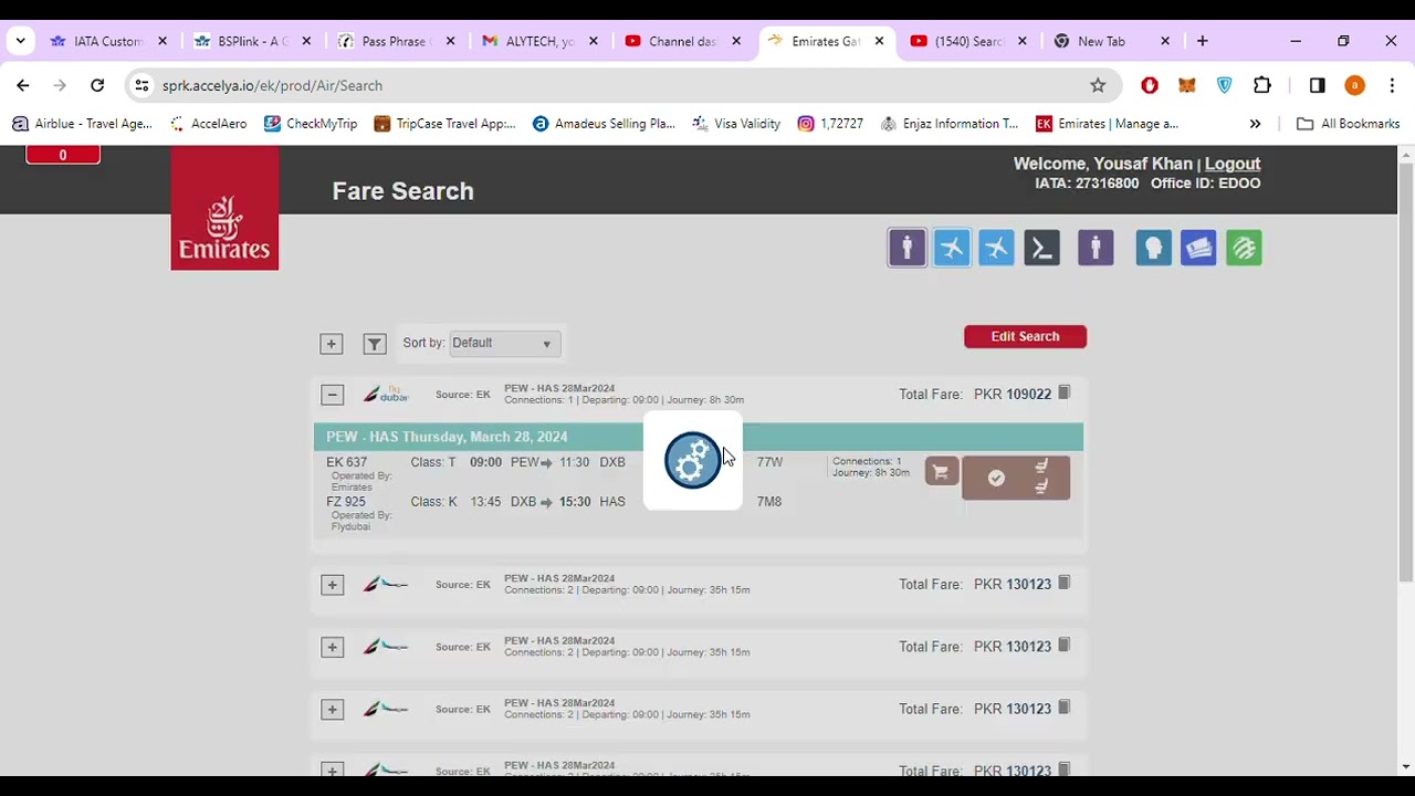 Search for a Private Fare Video Emirates Booking Portal NDC
