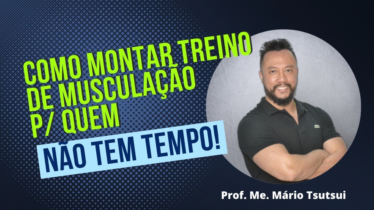 Divisão e montagem de treino para clientes que não tem tempo para treinar