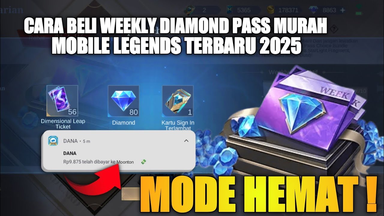 1000% WORTH IT!! CARA TOP UP WEEKLY DIAMOND PASS MURAH CUMA 9K MOBILE LEGENDS 11.11 NEXSUS SEA