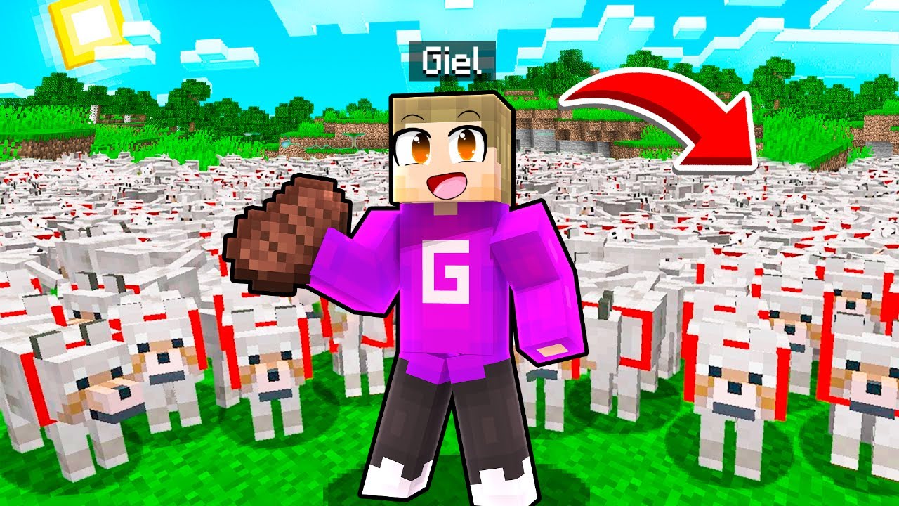 1,184 Wolven Temmen Om Mick Te Killen In Minecraft! (Survival)