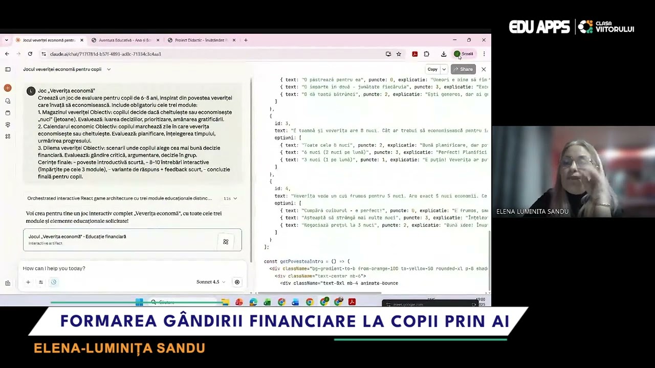 Claude AI pentru profesori: planificare și evaluare la educație financiară