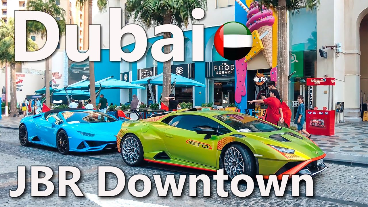 Dubai JBR Downtown and JBR Beach Amazing Sunny Day Walking Tour 4K🇦🇪
