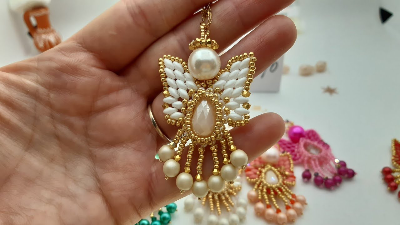 Diy video tutorial, ,ANGELO MAGICO,, #pendant #spilla😇😇🥰 #superduo
