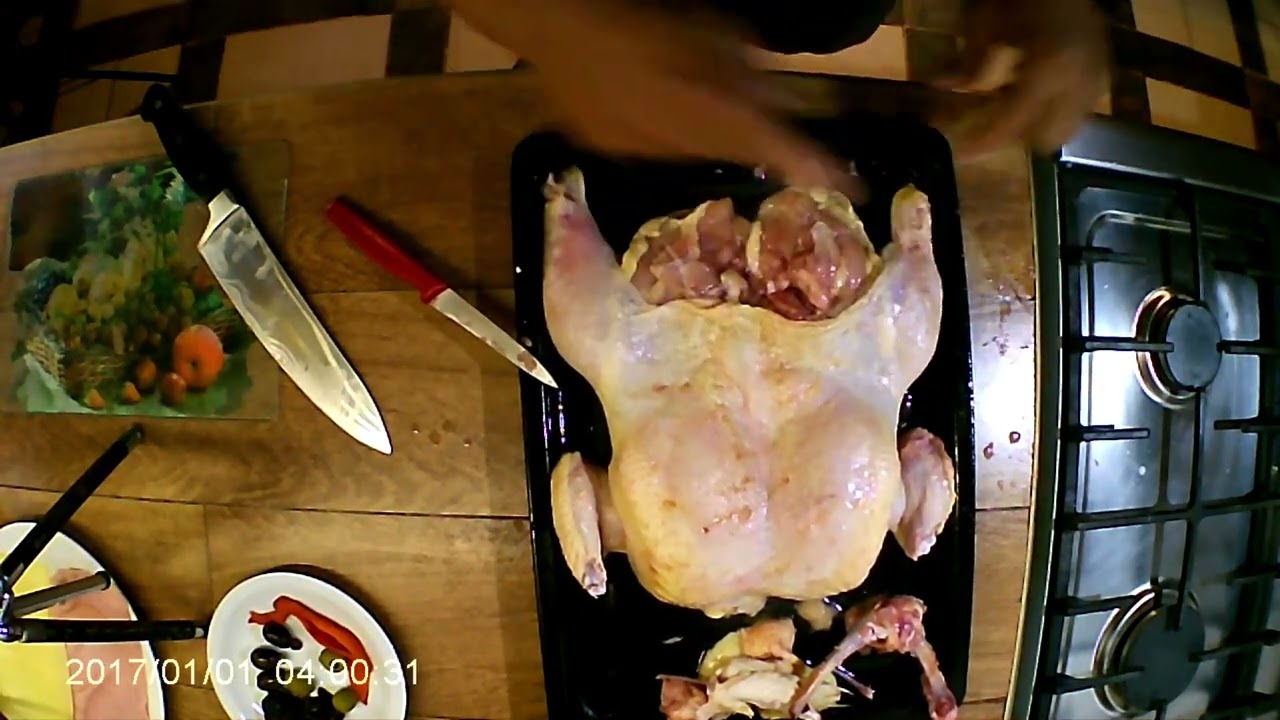 Pollo deshuesado relleno