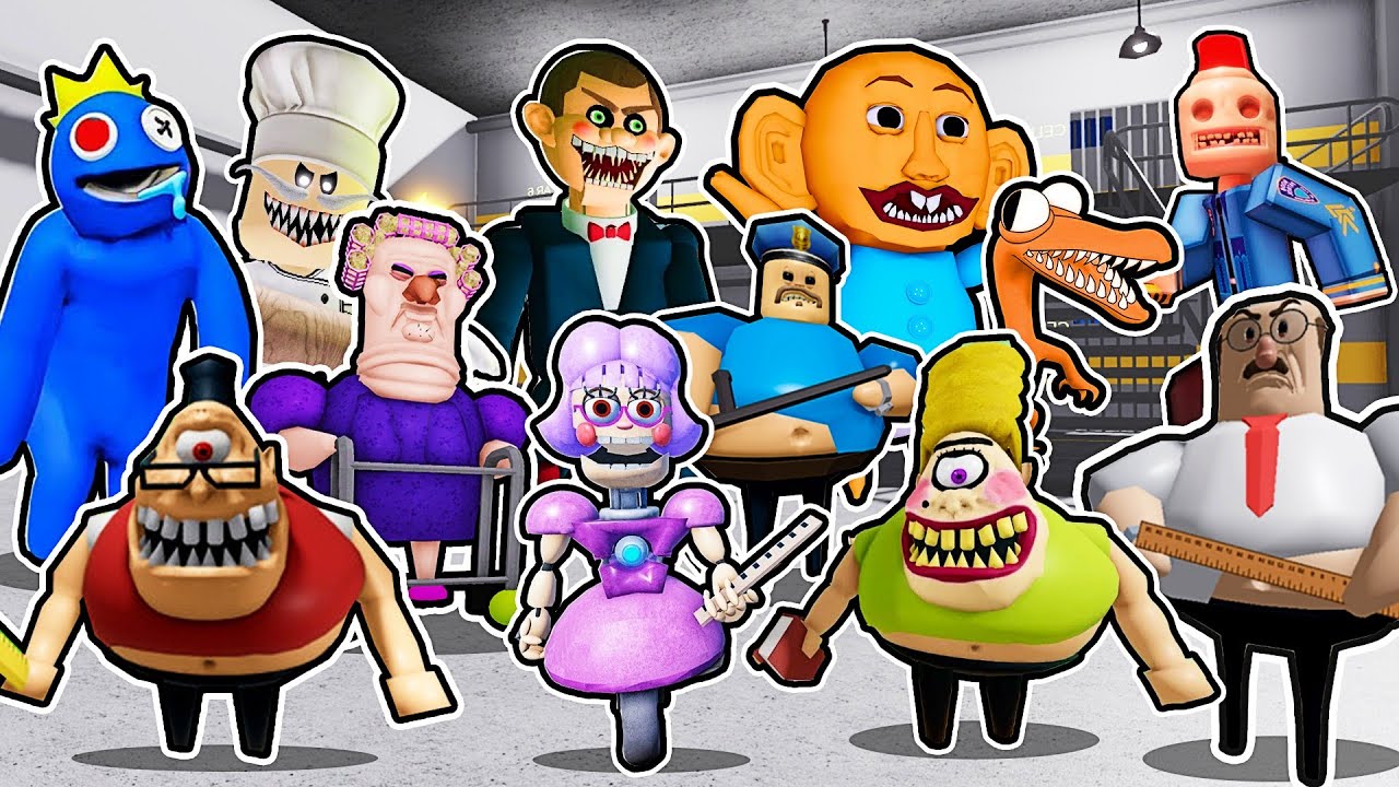 ENFERMER dans 10 Obbys de Papa Pizza, Barry's Prison Run, Rainbow Friends, Anitron, Mr Stinky