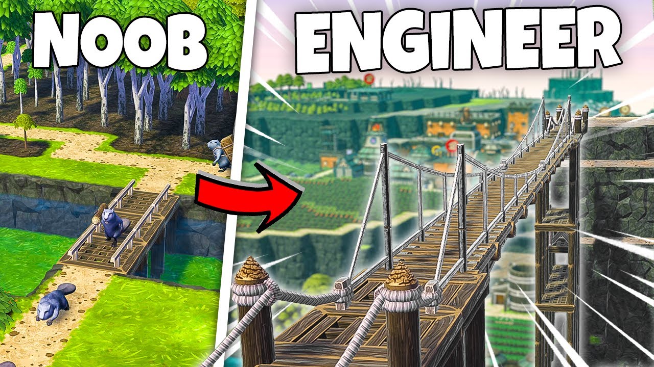 Engineering HUGE SUSPENSION BRIDGES in Timberborn!