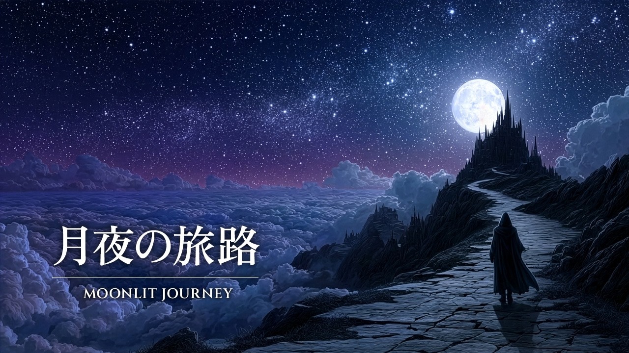 【ケルト音楽】月夜の旅路｜星降る天空城で超集中する作業用BGM。ファンタジー世界の没入体験【作業用・勉強・読書・RPG】