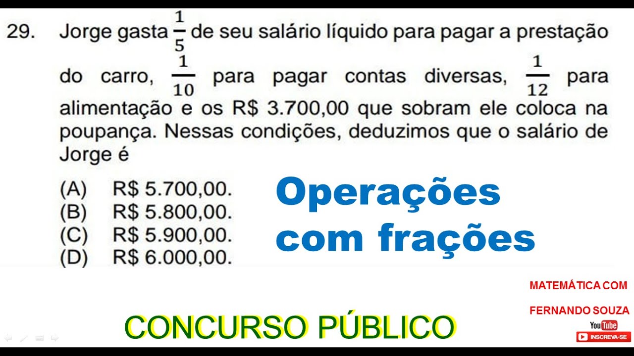 Operações com frações - MMC