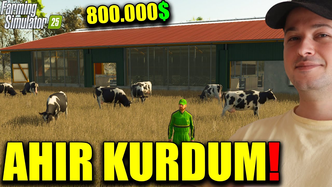 DEVASA İNEK AHIRI KURDUM! (OTOMATİK TKT YAPIYOR) 114 İNEK ALDIK! Farming Simulator 2025 #26
