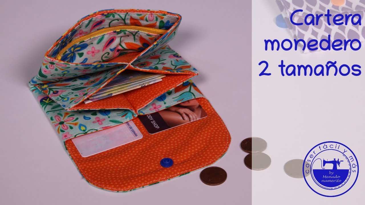 Cartera monedero f&aacute;cil, con patrones