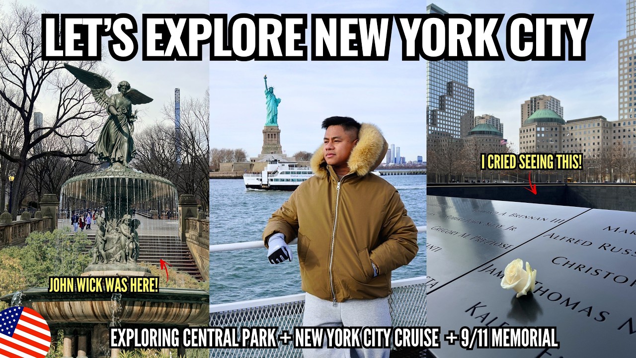 EXPLORING NEW YORK 🇺🇸 | STATUE OF LIBERTY CRUISE, CENTRAL PARK, 9/11 MEMORIAL, TRYING LIBERTY BAGELS