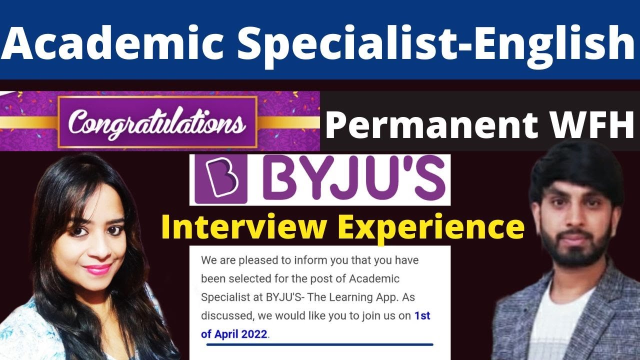 Byju's Academic Specialist English Interview Questions 😍😍 | Byju's English Teacher Interview 😍😍