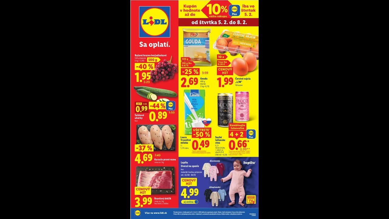 LIDL Leták OD ŠTVRTKA  Platný od 05. 02. 2026