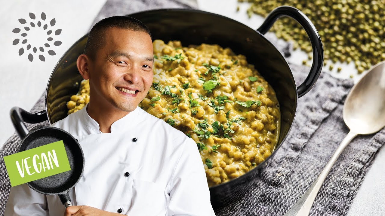 Dal aus Mungbohnen mit Sellerie