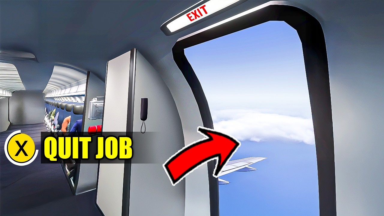 I opened the emergency door on an airplane