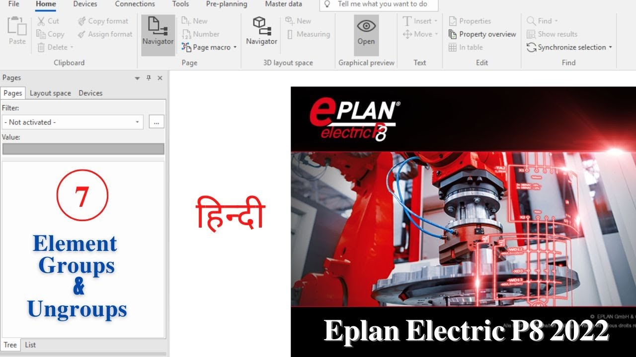 Eplan Element Group & Ungroups | Eplan2022 Tutorial for Beginners in Hindi | Eplan Course in Hindi