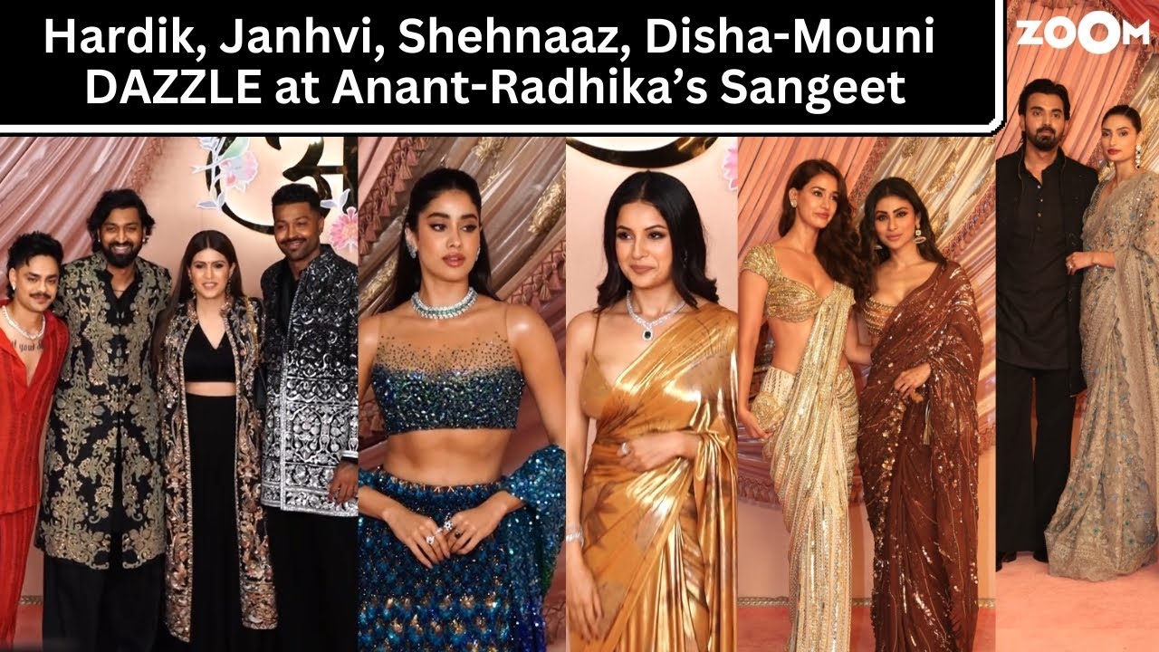 Hardik Pandya, Janhvi Kapoor, Shehnaaz Gill, Disha Patani, Mouni DAZZLE at Anant-Radhika’s Sangeet