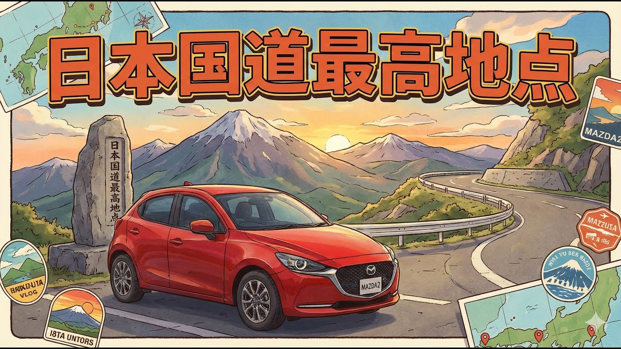[JPN] 🇯🇵 MAZDA2 to Japan&rsquo;s Highest National Highway Point (Sep 27, 2025) Ep.147