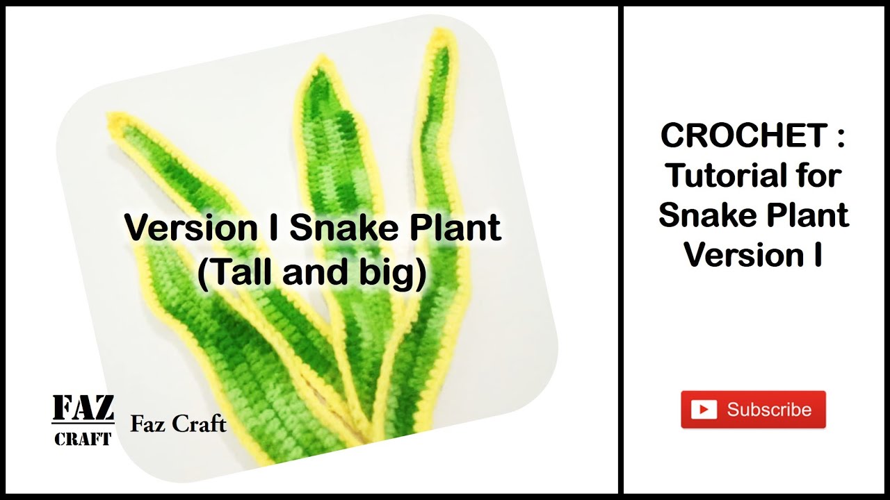 CROCHET : Tutorial for Snake Plant Version I