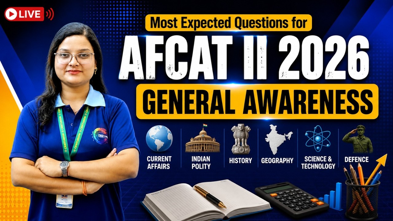 AFCAT 2 2026 General Awareness Most Expected Questions | Important MCQ | #afcat2026
