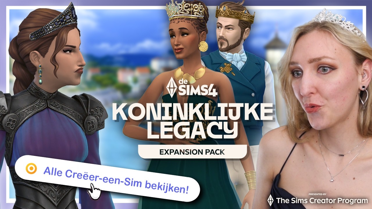 KROONJUWELEN PASSEN 👑 || Sims 4 Koninklijke Legacy Creëer-een-Sim Overzicht