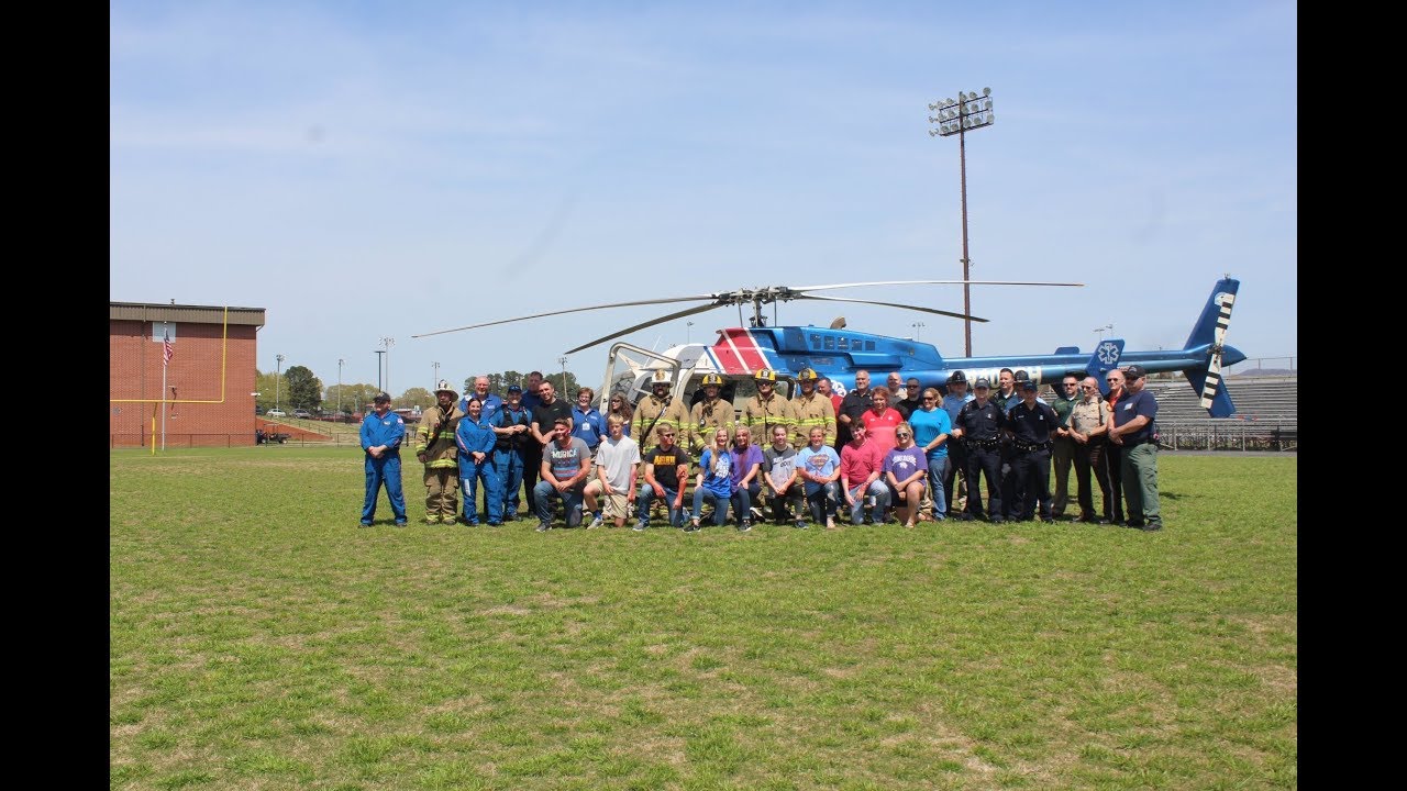 Public safety shows Mock Prom Crash at The Chattooga High School Football Field