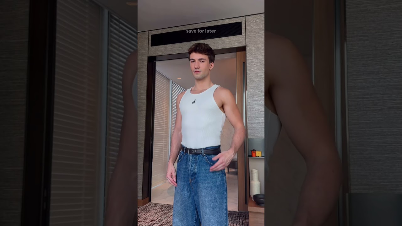 How to fix too loose pants with belt that will stay all day 👖🫣 Subscribe for #mensfashion #shorts