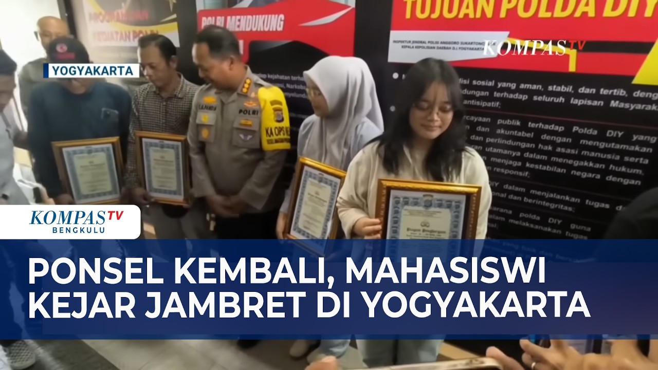Mahasiswi Kejar Jambret, Pelaku Ditangkap & Dapat Penghargaan
