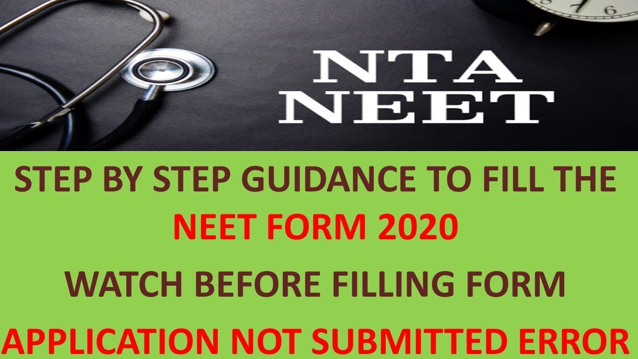 NEET 2020 How to fill form online