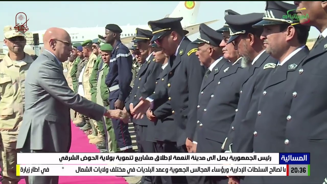 رئيس الجمهورية يصل إلى مدينة النعمة لإطلاق مشاريع تنموية بولاية الحوض الشرقي