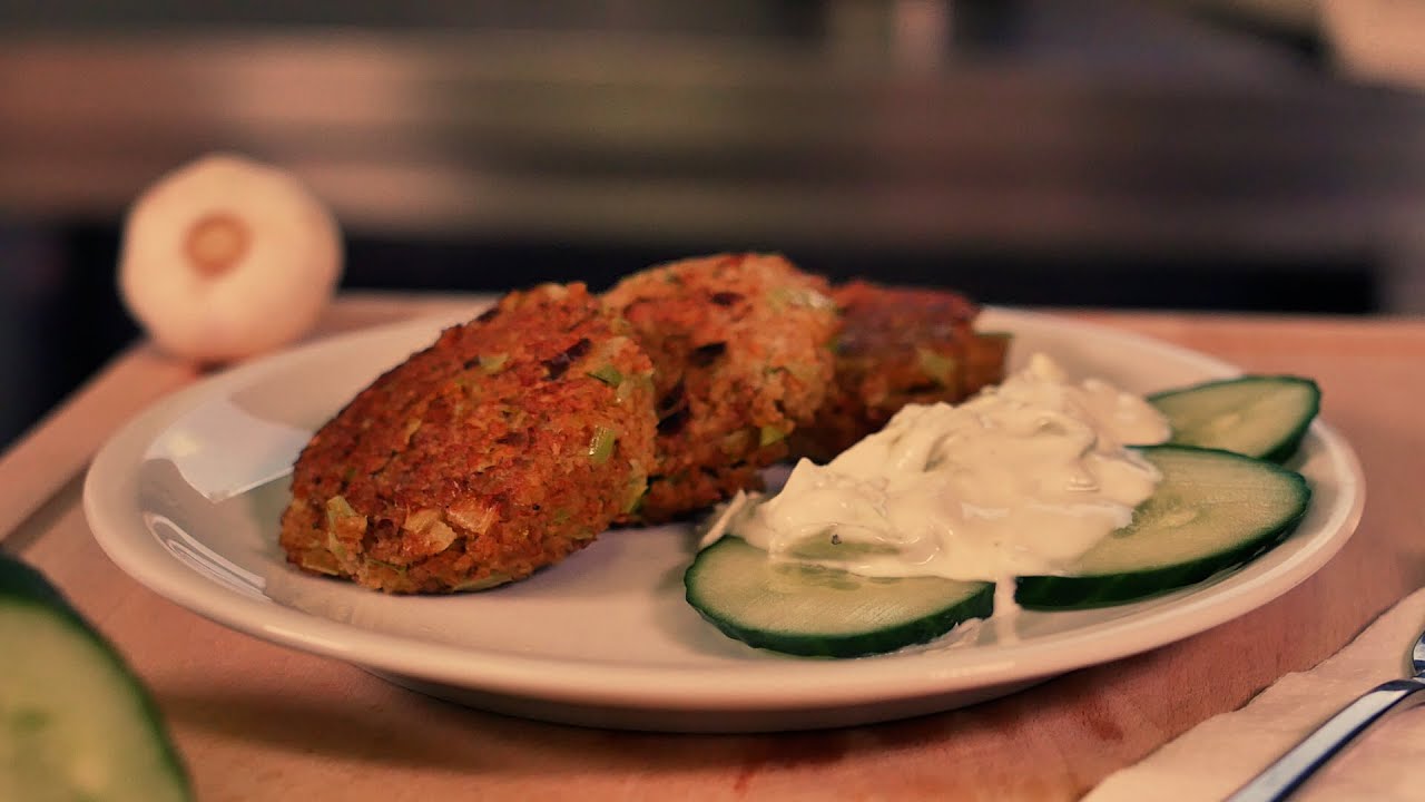 Einfach, g&uuml;nstig, lecker ... Dinkel-Bratlinge mit Tsatsiki