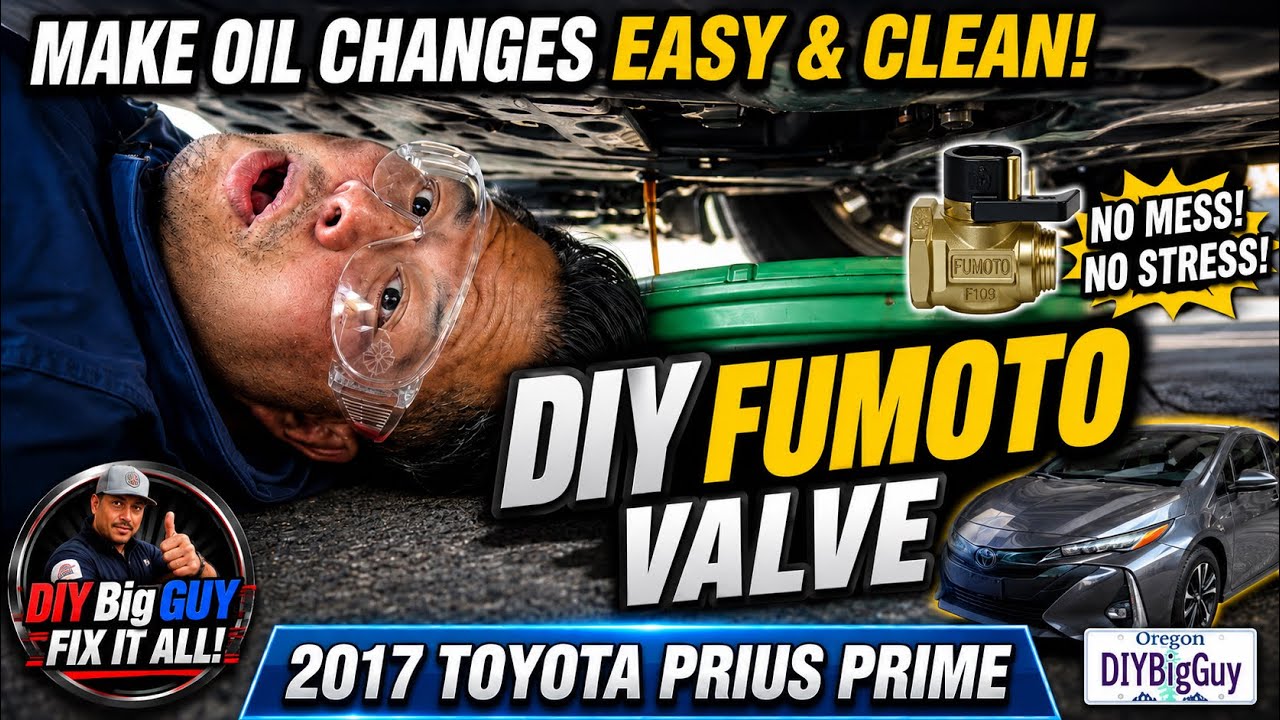 2017 Prius PRIME OIL CHANGE tips using a FUMOTO valve. Plus extras…