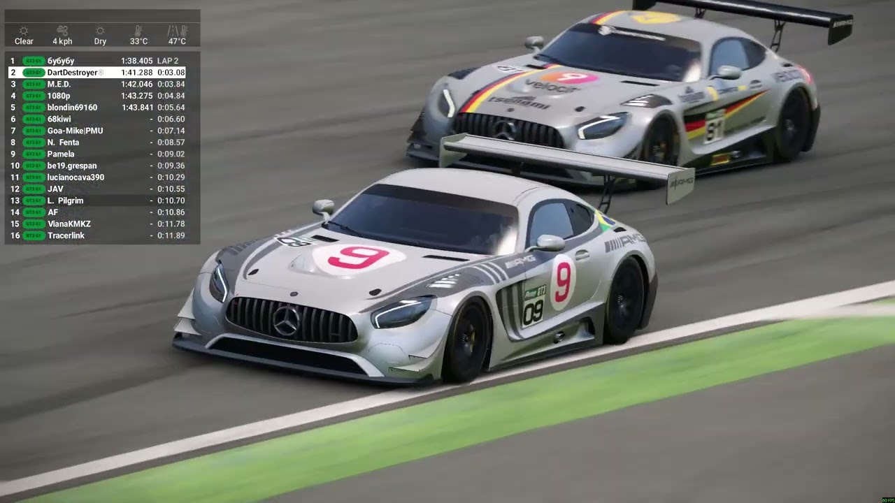 Online Race, Interlagos GP, Mercedes-AMG GT3, Automobilista 2