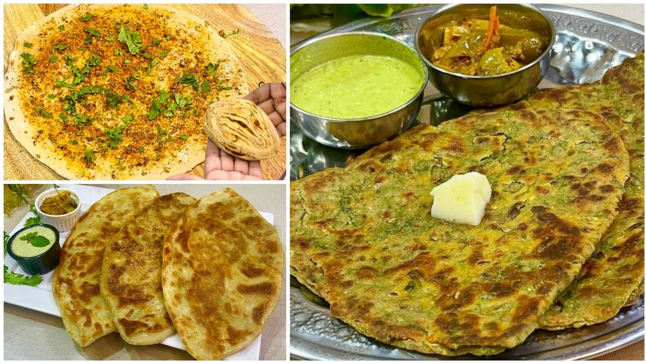 Different Types Of Paratha Recipes | Easy Paratha Recipes For Dinner | Paratha Recipes