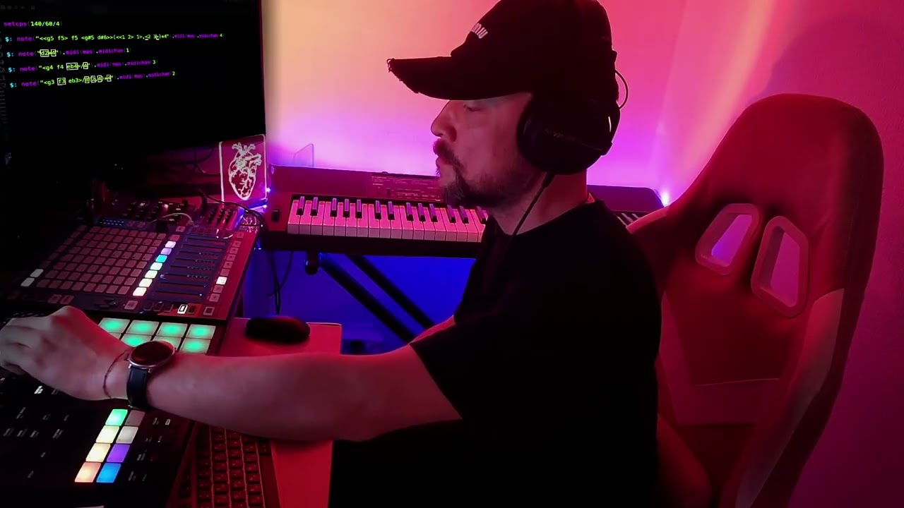 Hybrid Live Coding Session: Strudel Algorithmic Patterns & MIDI Improvisation