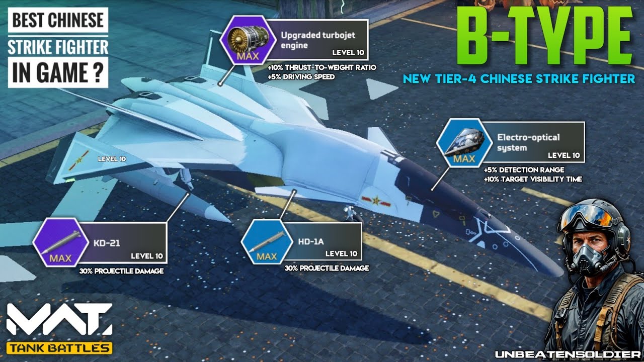 MWT : B-Type ( Strike Fighter , T4 ) In VIP Battlepass || New Chinese Strike Fighter || MWT