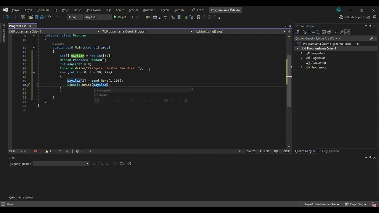 C# Programlama Temelleri Ödevi | 4
