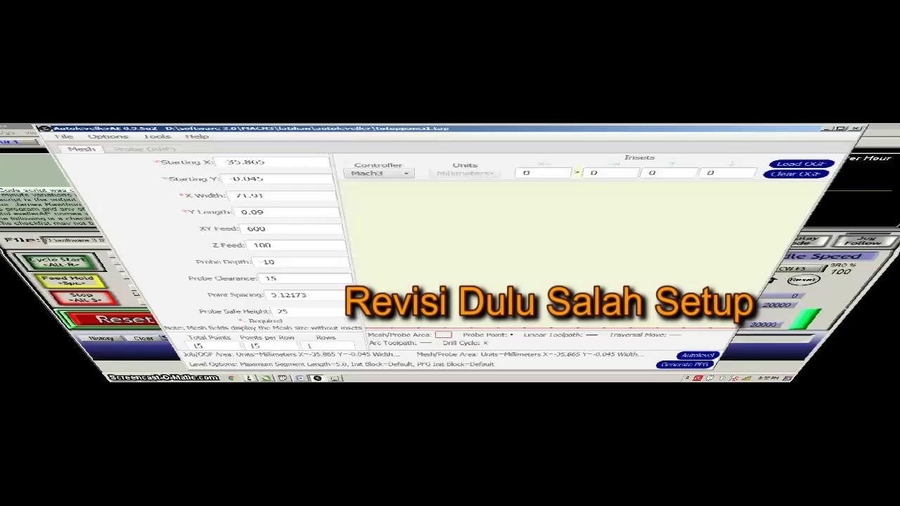 Cara Autolevel high mapping cnc mach3 menggunakan probe